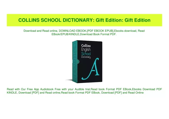 collins school dictionary gift edition gift