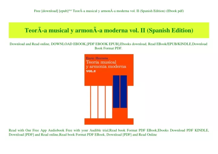 free download epub teor a musical y armon