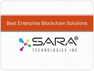 Best Enterprise Blockchain Solutions