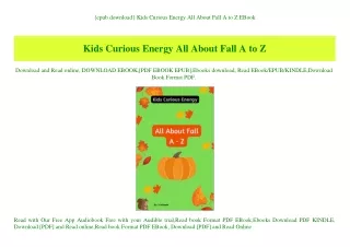 {epub download} Kids Curious Energy All About Fall A to Z EBook