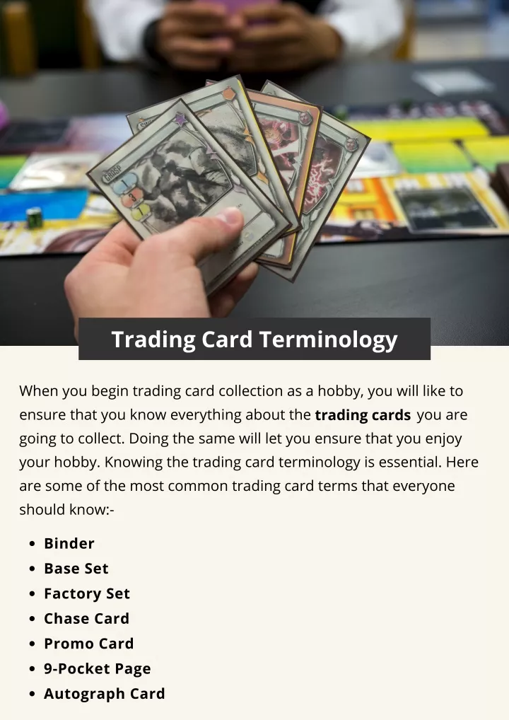 trading card terminology