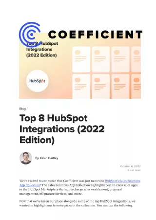 Hubspot Crm Integrations