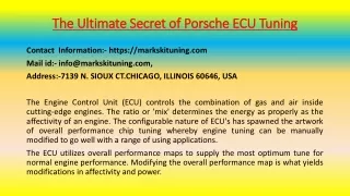 Porsche ECU tuning