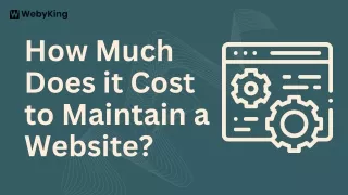 How Much Does it Cost to Maintain a Website?