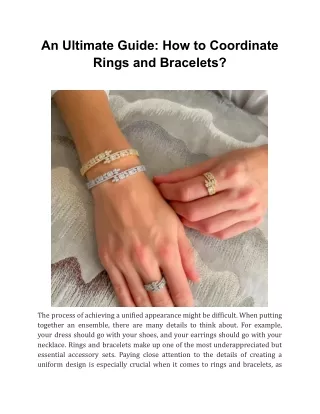 an ultimate guide how to coordinate rings