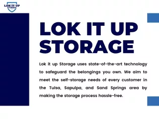 Choose Self Storage Units in Sapulpa - Lok It Up Storage