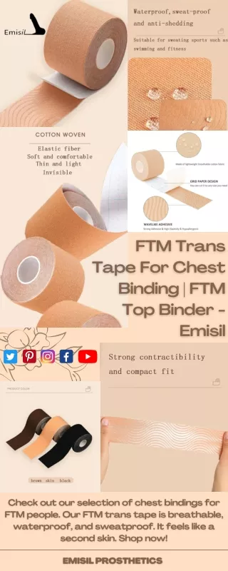 FTM Trans Tape For Chest Binding | FTM Top Binder - Emisil