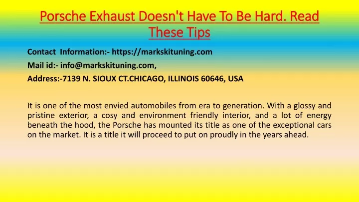porsche exhaust doesn t have to be hard read these tips