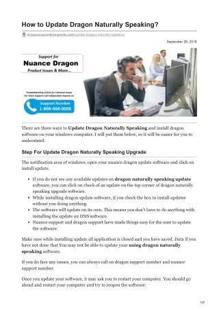 how to update dragon naturally speaking