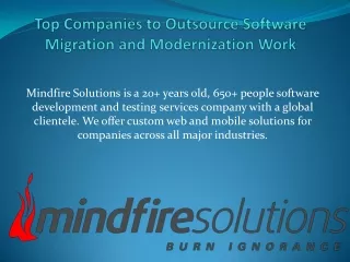 mindfire solutions is a 20 years old 650 people