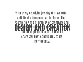 DESIGN AND CREATION