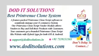 Readymade Online Printvenue Clone Script - DOD IT Solutions