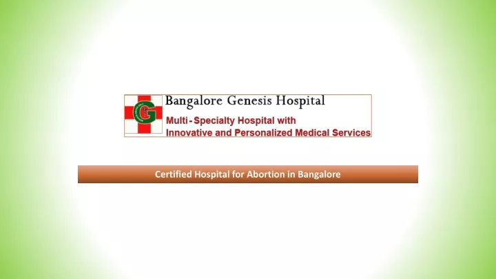 certified hospital for abortion in bangalore