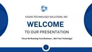 esudo technology solutions inc welcome