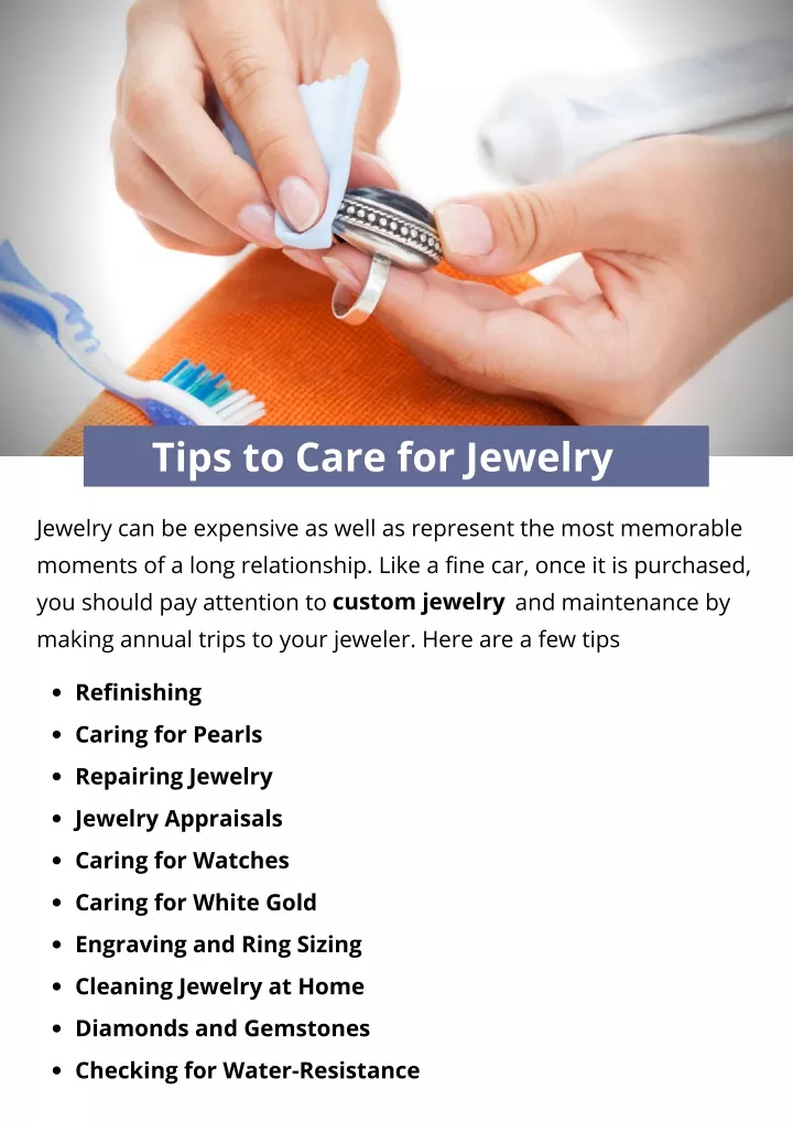 tips to care for jewelry