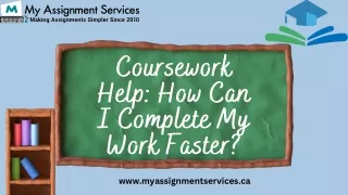 coursework help how can i complete my work faster