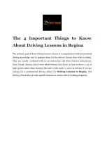The 4 Important Things to Know About Driving Lessons in Regina - slide 1