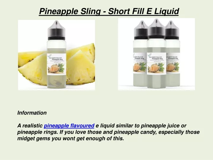 pineapple sling short fill e liquid
