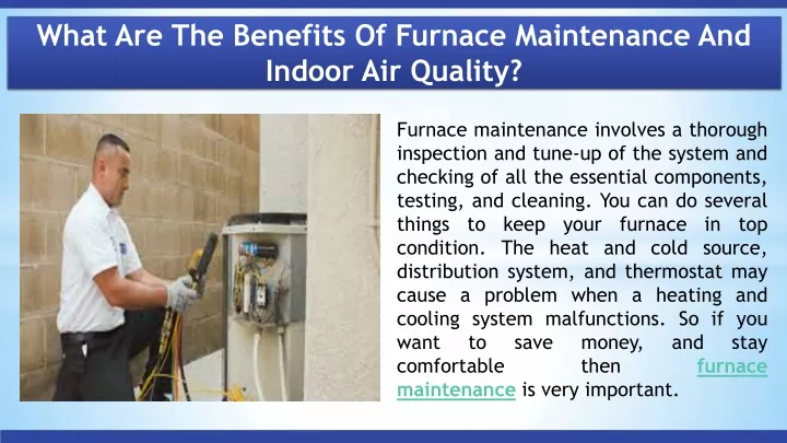 what are the benefits of furnace maintenance