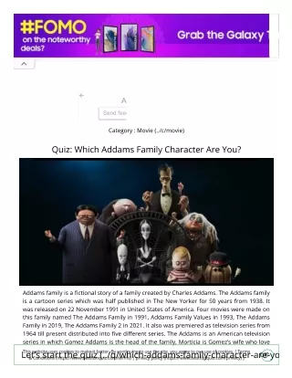 Quiz: Which Addams Family Character Are You?