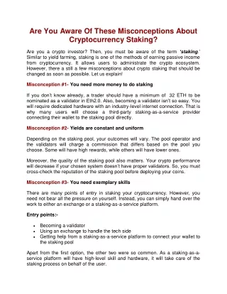 are you aware of these misconceptions about