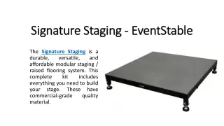 Signature Staging - EventStable