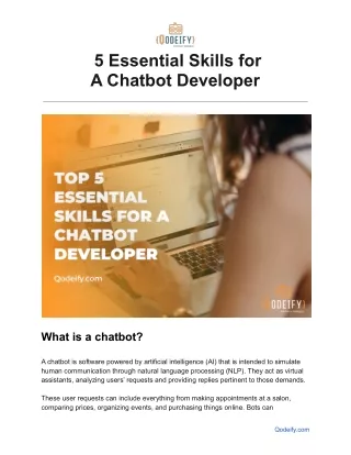 5 Essential Skills for a Chatbot Developer