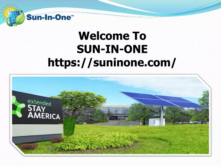welcome to sun in one https suninone com