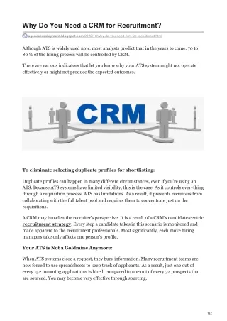 why do you need a crm for recruitment