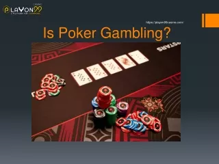 is poker gambling