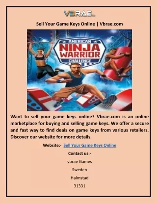 sell your game keys online vbrae com
