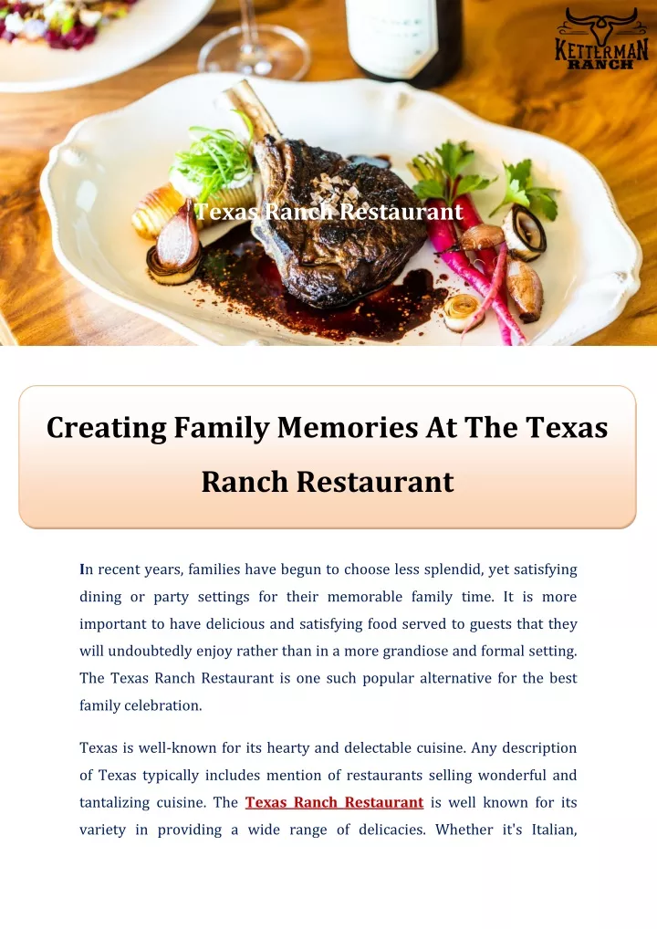 texas ranch restaurant