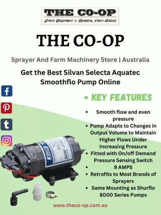 Get the Best Silvan Selecta Aquatec Smoothflo Pump Online