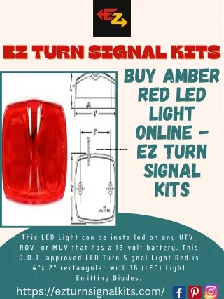 Buy Amber Red LED Light Online - EZ Turn Signal Kits