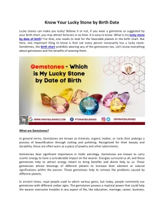 know your lucky stone by birth date