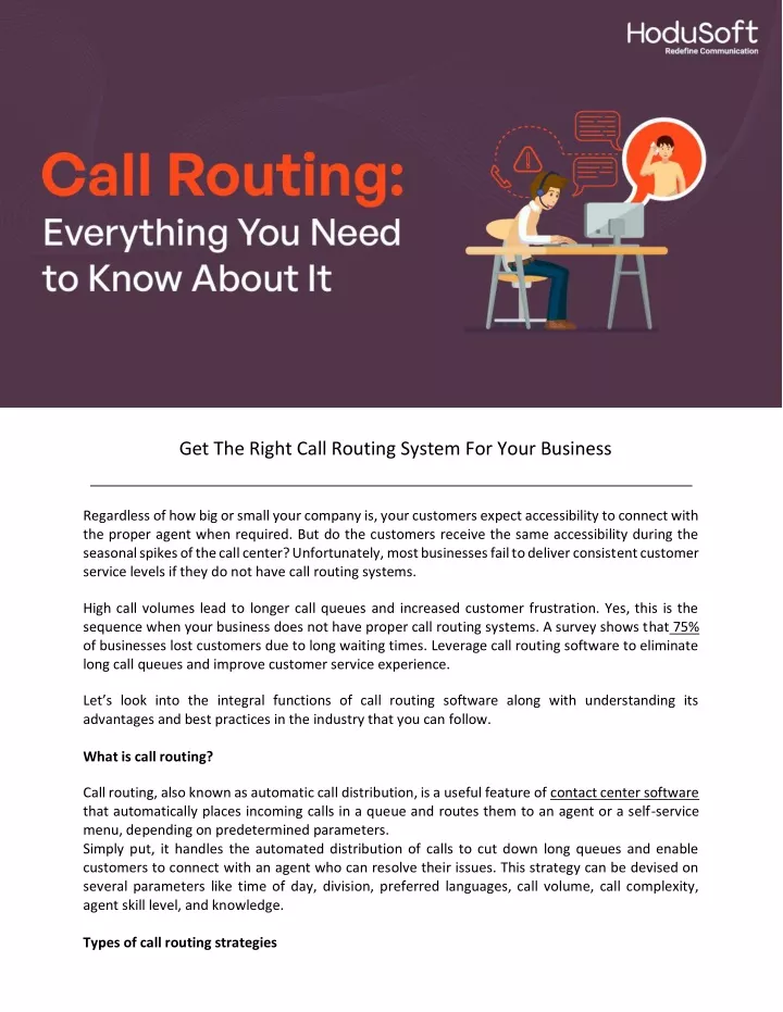 get the right call routing system for your