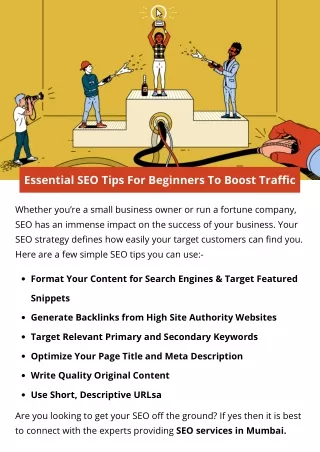 essential seo tips for beginners to boost traffic