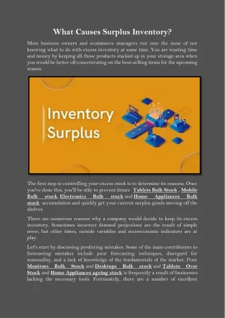 what causes surplus inventory