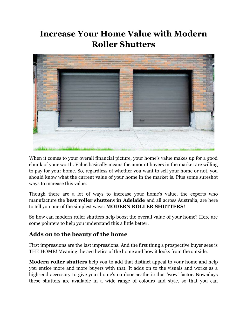 PPT - Increase Your Home Value with Modern Roller Shutters PowerPoint ...