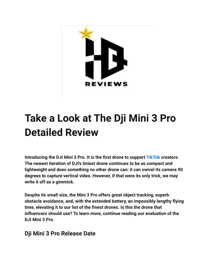 take a look at the dji mini 3 pro detailed review