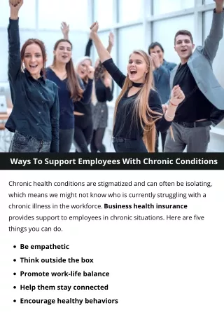 Ways To Support Employees With Chronic Conditions