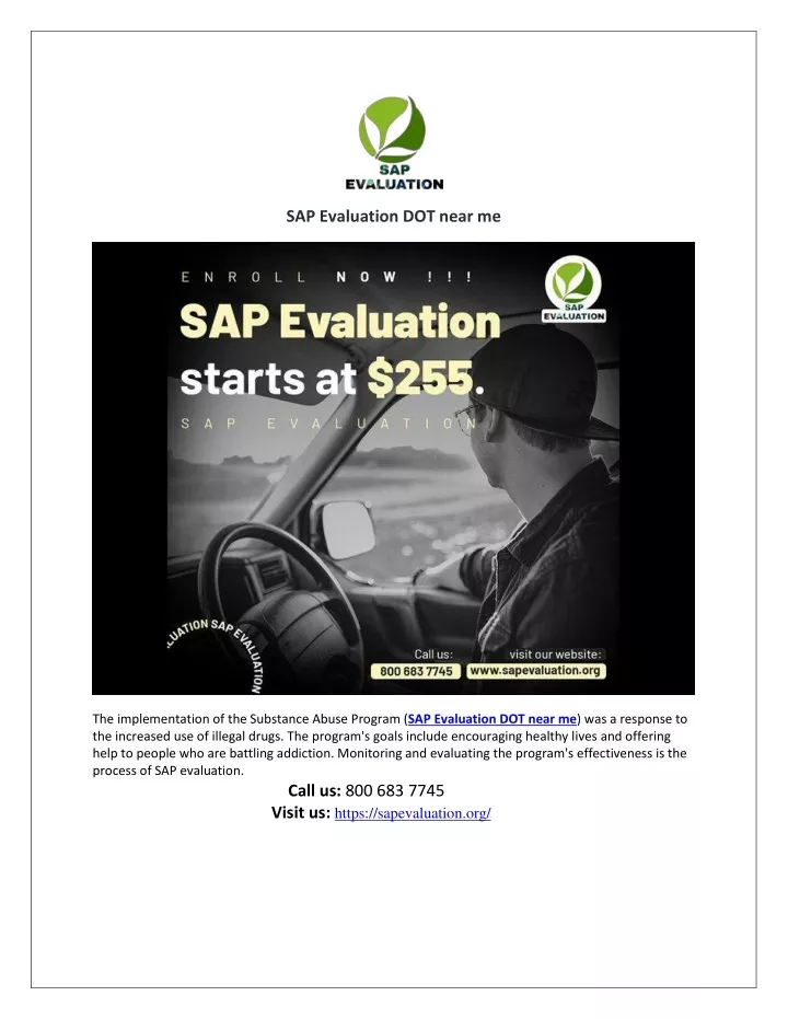 sap evaluation dot near me