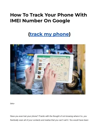 How To Track Your Phone With IMEI Number On Google