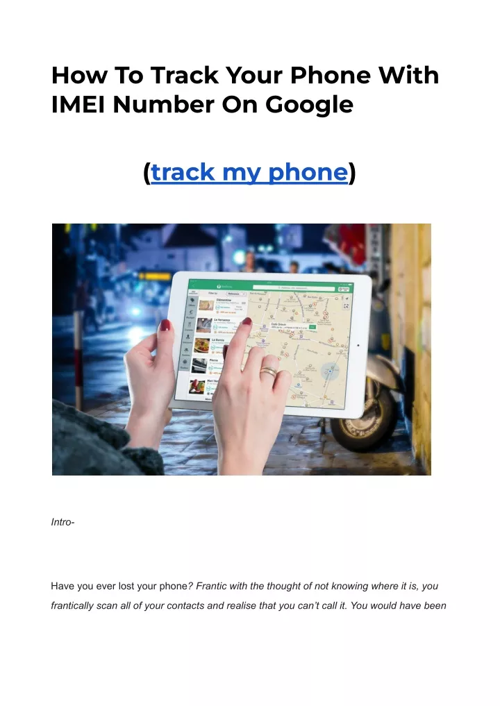 how to track your phone with imei number on google