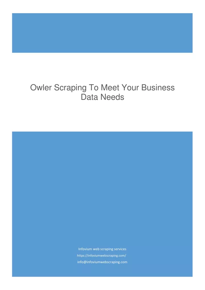 owler scraping to meet your business data needs