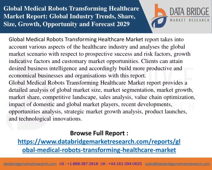 PPT - Global Medical Robots Transforming Healthcare Market Leader ...