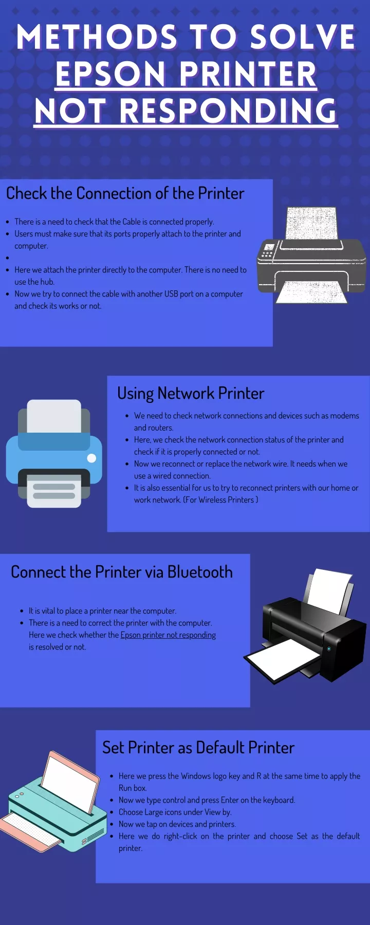 methods to solve methods to solve epson printer