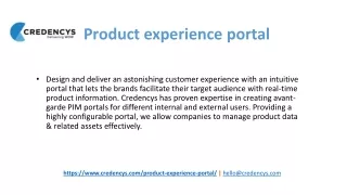 Product experience portal