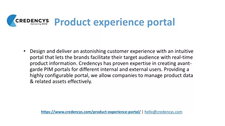 product experience portal