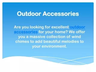 Outdoor Accessories